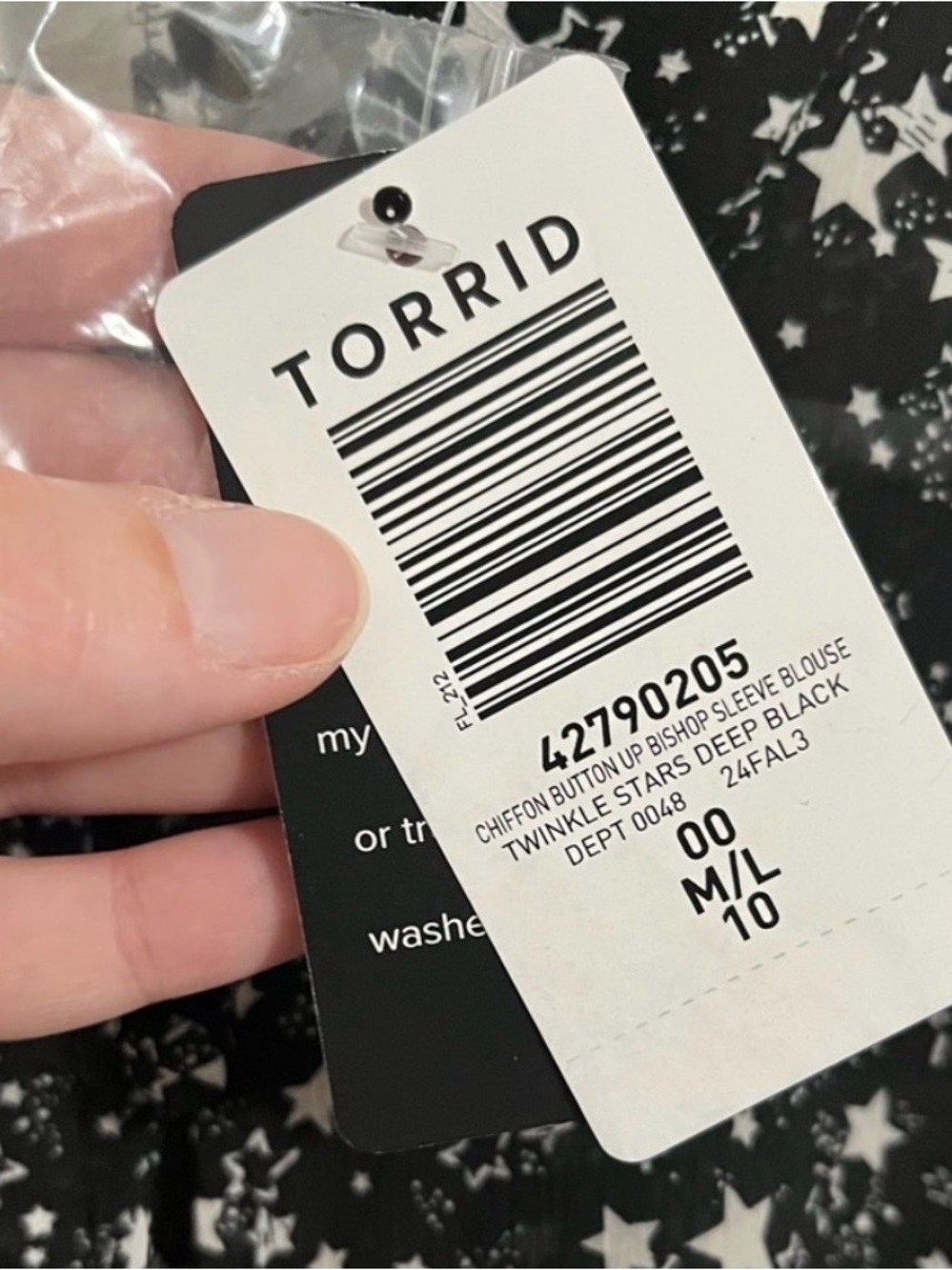 Torrid Chiffon Button Up Bishop Sleeve Blouse New - Picture 4 of 9